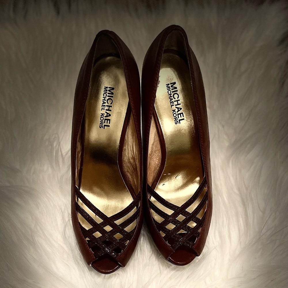 Michael Kors Open Toe Platform Pumps